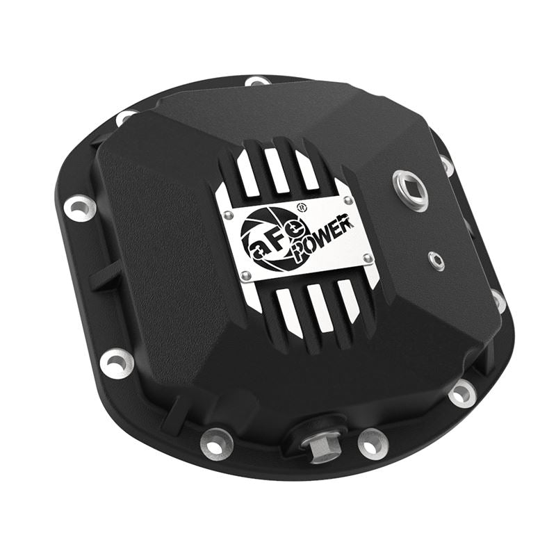 aFe 97-18 Jeep Wrangler TJ/JK Dana 30 Street Series Diff Cover w/ Machined Fins & Gear Oil - Black