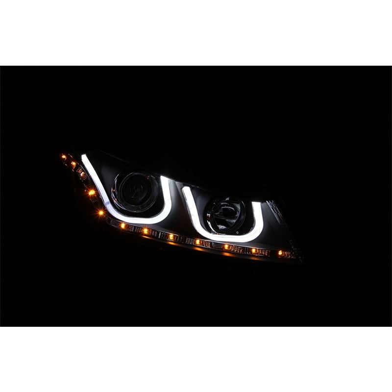 ANZO 2008-2012 Honda Accord Projector Headlights w/ U-Bar Black