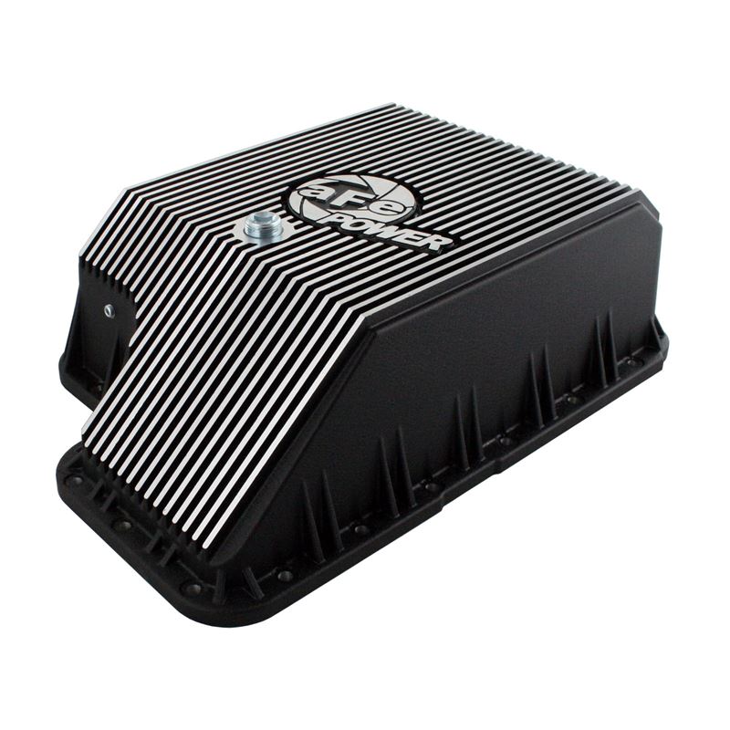 aFe Transmission Pan (Black); Ford Diesel Trucks 03-10 V8-6.0/6.4L (td)