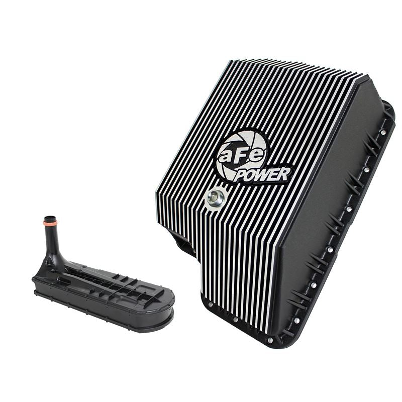 aFe Transmission Pan (Black); Ford Diesel Trucks 03-10 V8-6.0/6.4L (td)