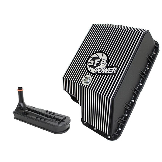 aFe Transmission Pan (Black); Ford Diesel Trucks 03-10 V8-6.0/6.4L (td)