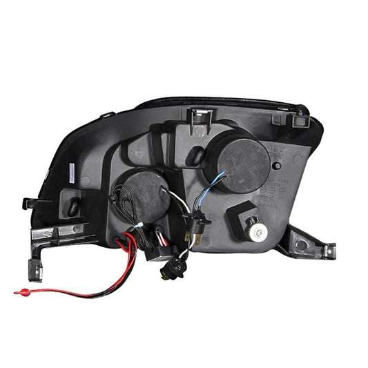 ANZO 1997-2001 Honda Prelude Projector Headlights w/ Halo Black w/ LED