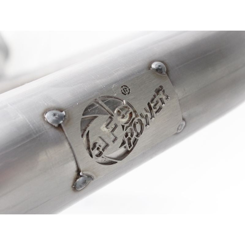 aFe Power Twisted Steel Y-Pipe Stainless Steel 2.5in 12-14 Jeep Wrangler V6 3.6L