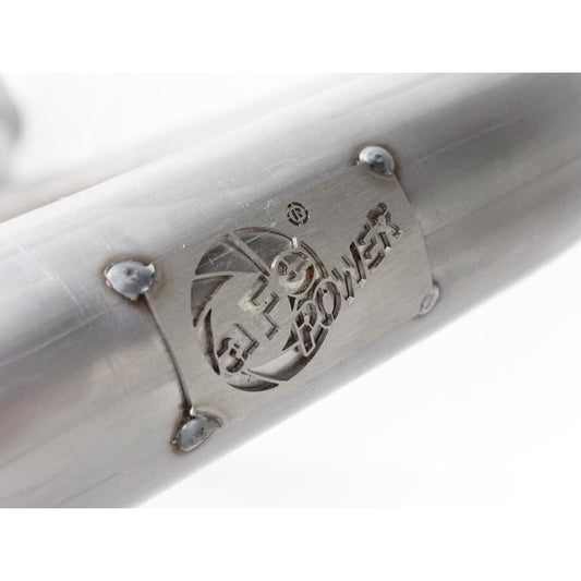 aFe Power Twisted Steel Y-Pipe Stainless Steel 2.5in 12-14 Jeep Wrangler V6 3.6L