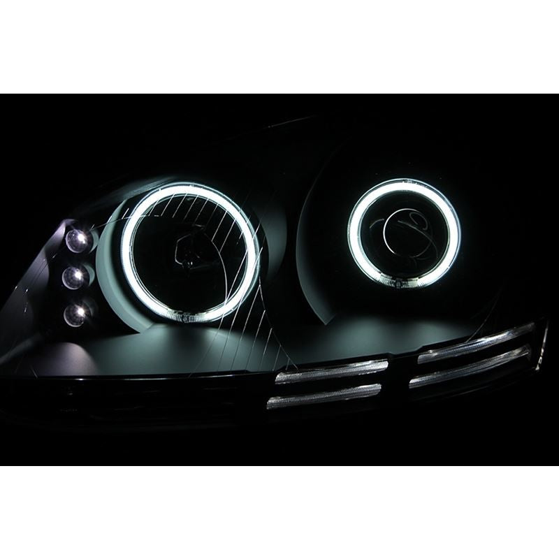 ANZO 2006-2009 Volkswagen Rabbit Projector Headlights w/ Halo Black (CCFL)