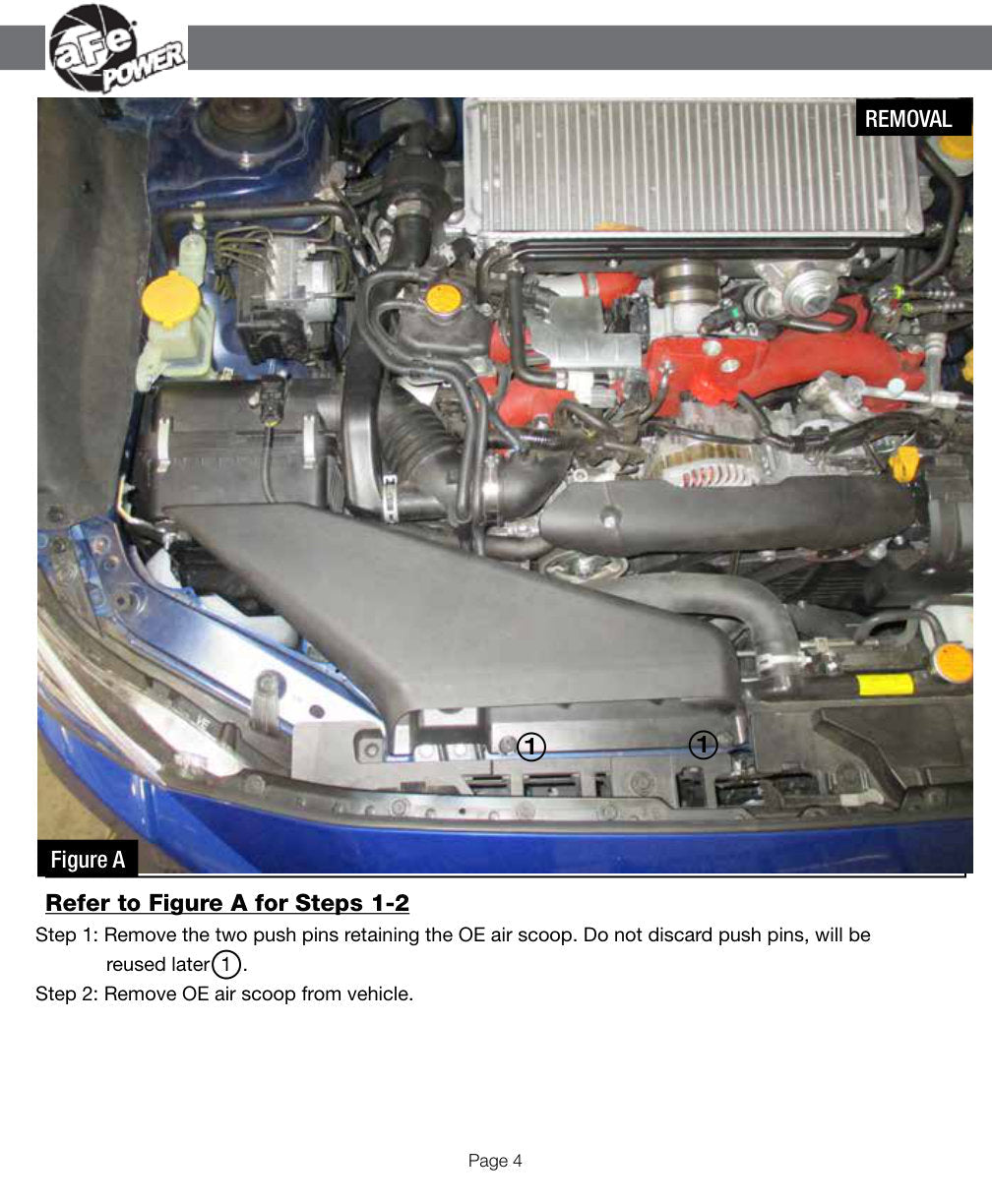 aFe Takeda Stage 2 Pro Dry S Cold Air Intake System 15-17 Subaru STI H4-2.5L (t)
