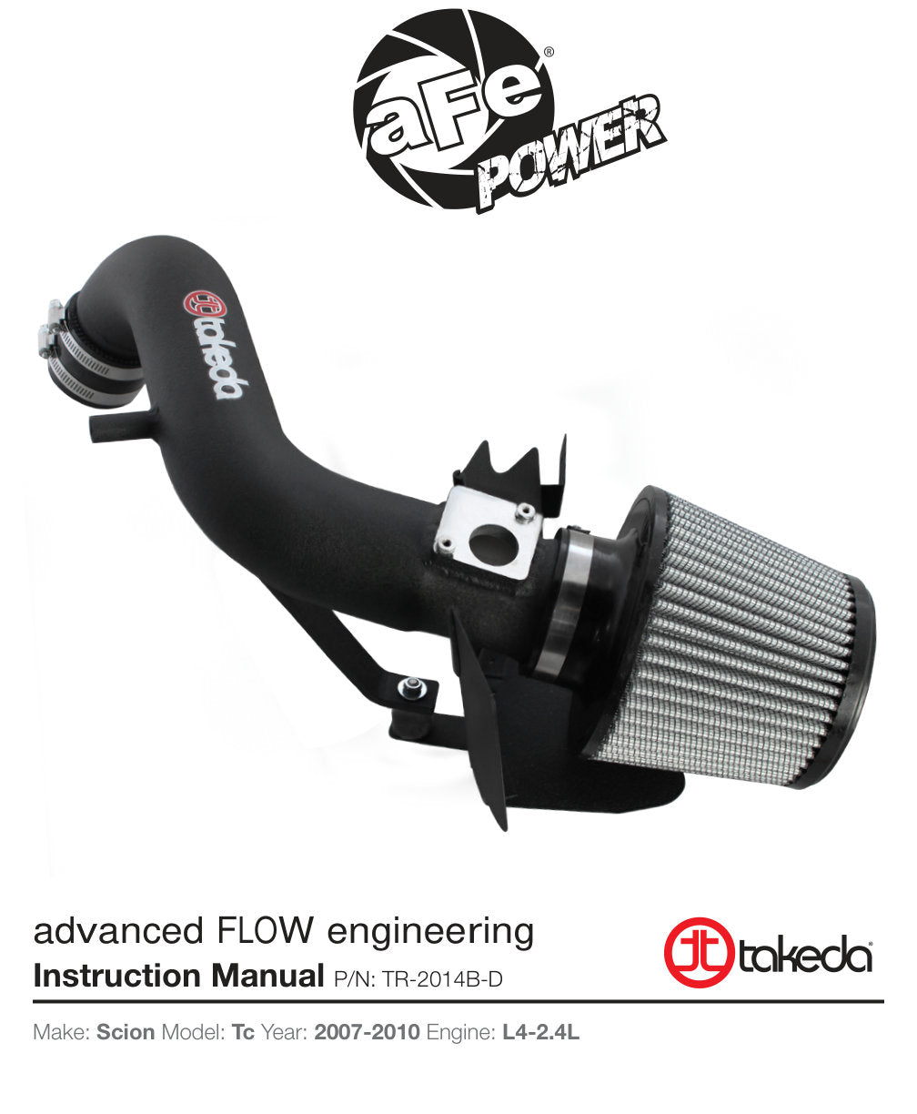 aFe Takeda Intakes Stage-2 PRO Dry S Air Intake System Scion tC 07-10 L4 2.4L