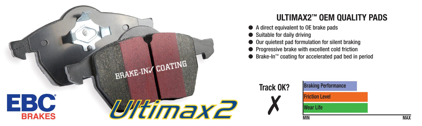 EBC 17+ BMW 530 2.0L Turbo (G30) Ultimax Rear Brake Pads
