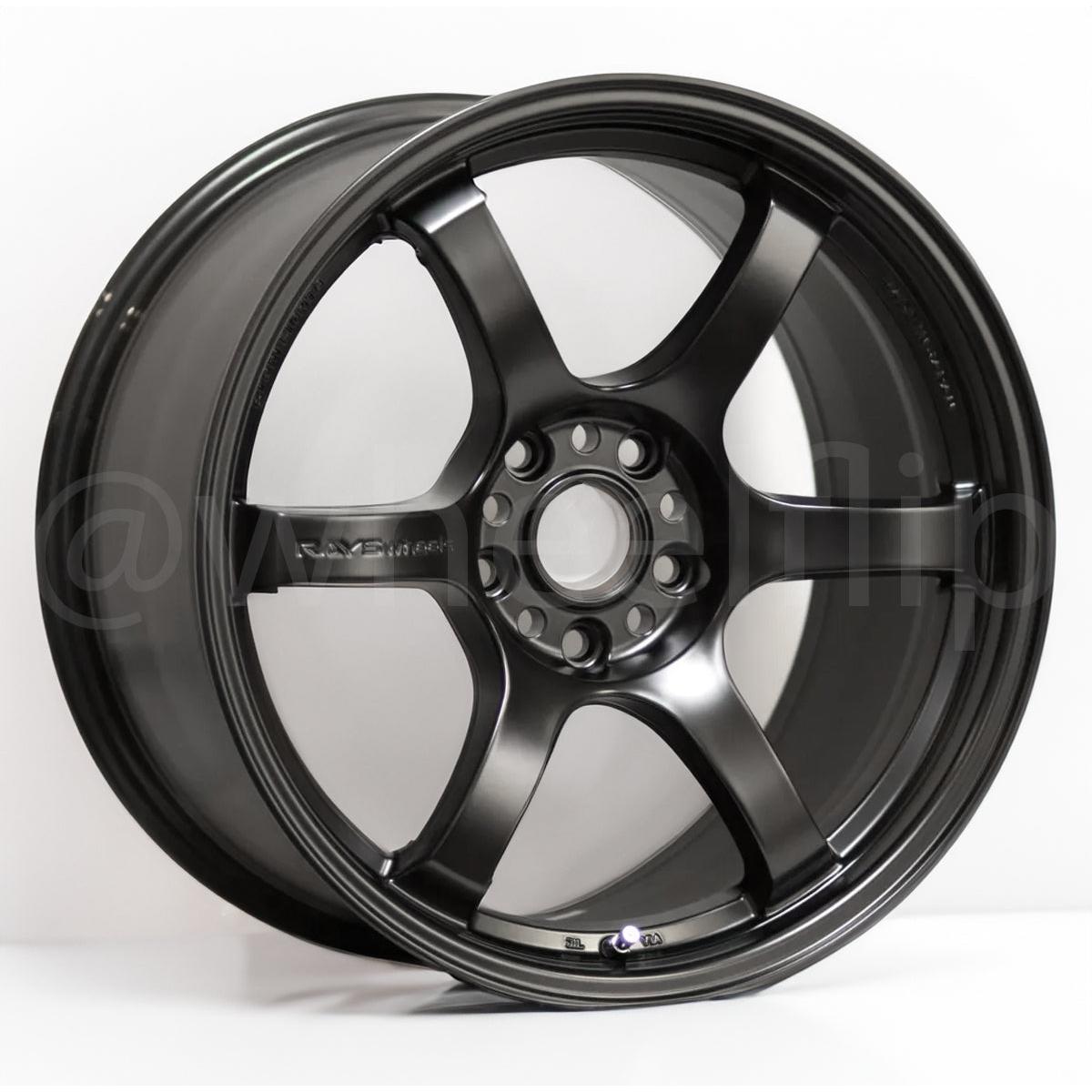 Gram Lights 57DR 18x10.5 +22 5x114.3 Semi Gloss Black Wheel