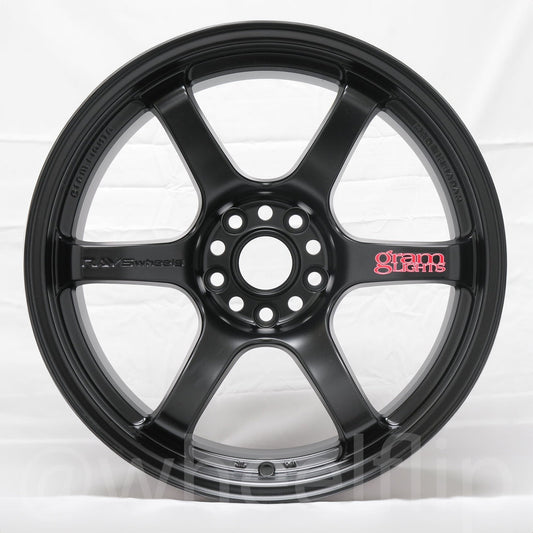 Gram Lights 57DR 18x10.5 +12 5x114.3 Semi Gloss Black Wheel