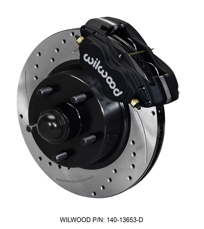 Wilwood Forged Dynalite-M Front Kit 11.30in 1 PC Rotor&Hub-Drill 60-68 Ford / Mercury Full Size
