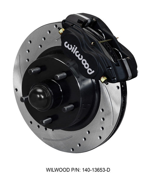 Wilwood Forged Dynalite-M Front Kit 11.30in 1 PC Rotor&Hub-Drill 60-68 Ford / Mercury Full Size