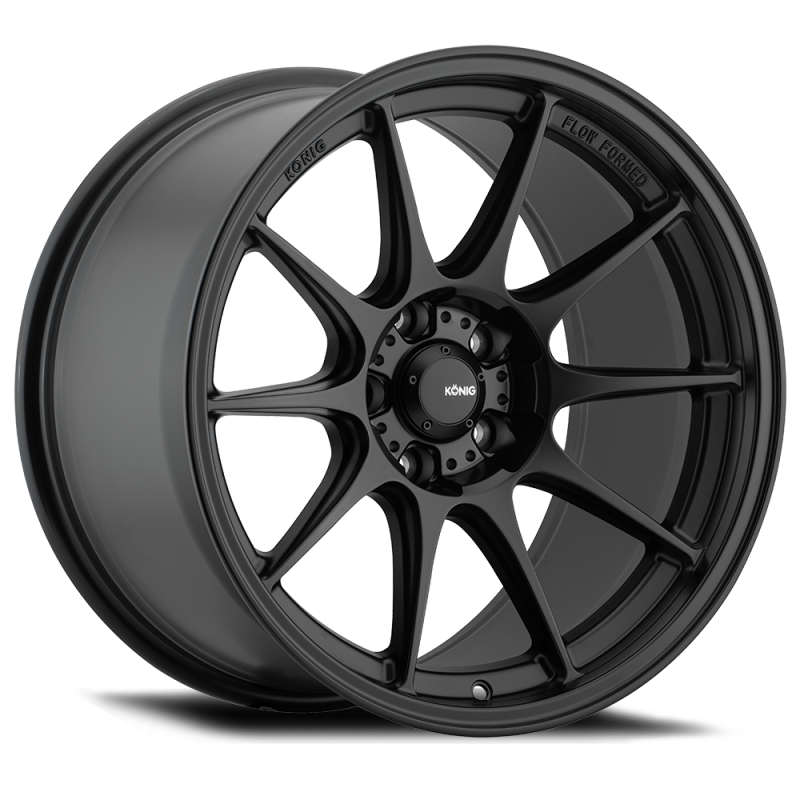 (set of 4) Konig Dekagram Semi-Matte Black | 18x9.5" +22mm | 5x120mm Wheel