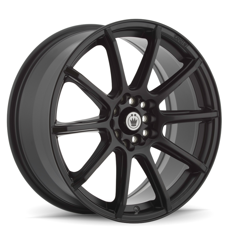 Konig Control Matte Black | 17x7" +45mm | 5x100/5x114.3mm Wheel