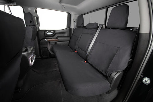 Covercraft 19-24 Dodge RAM Polycotton SeatSaver Custom Front Row Seat Covers - Charcoal