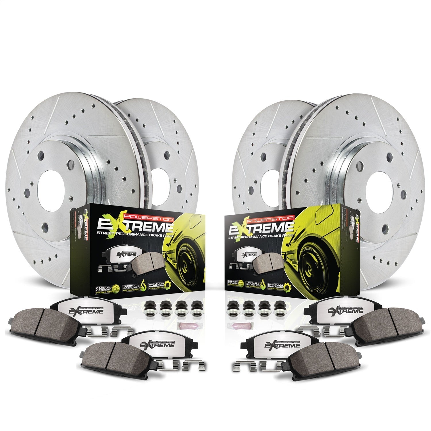 Power Stop 15-20 Dodge Charger Front and Rear Z26 Street Brake Kit