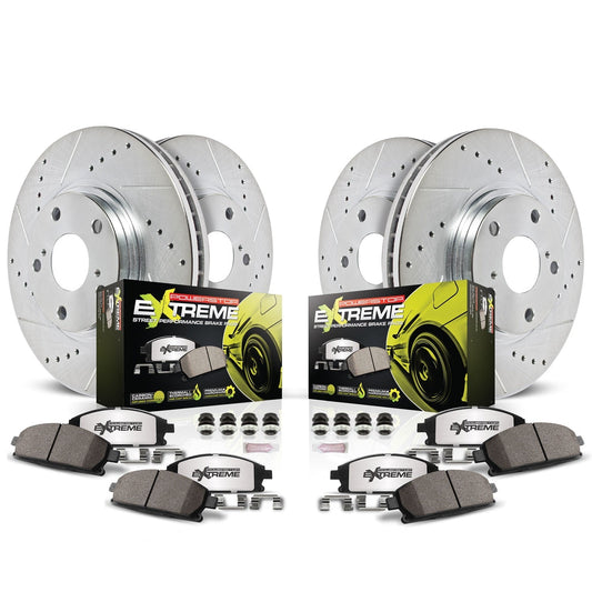 Power Stop 06-09 Cadillac XLR Front & Rear Z26 Street Warrior Brake Kit