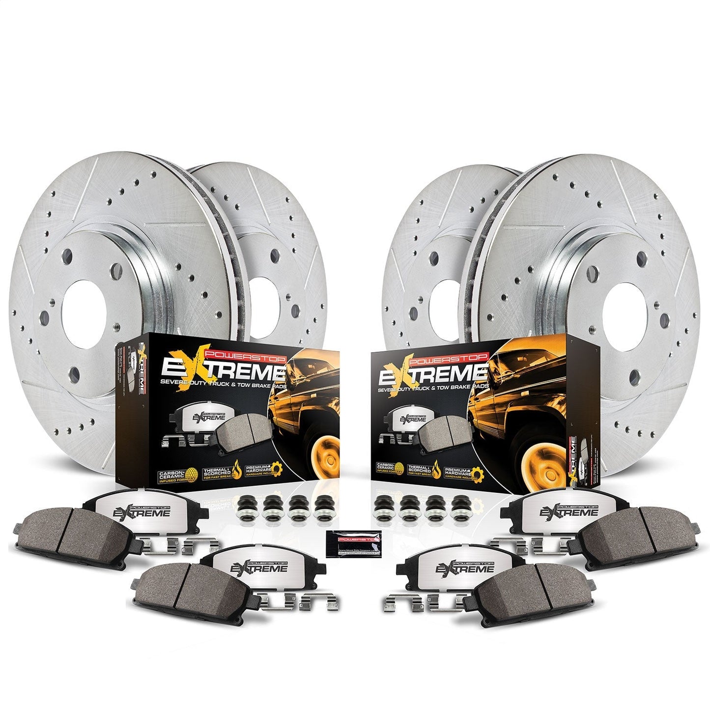 Power Stop 00-05 Ford Excursion Front & Rear Z36 Truck & Tow Brake Kit