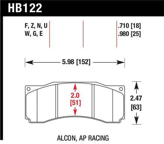 Hawk StopTech ST-60 Caliper HPS Street Brake Pads
