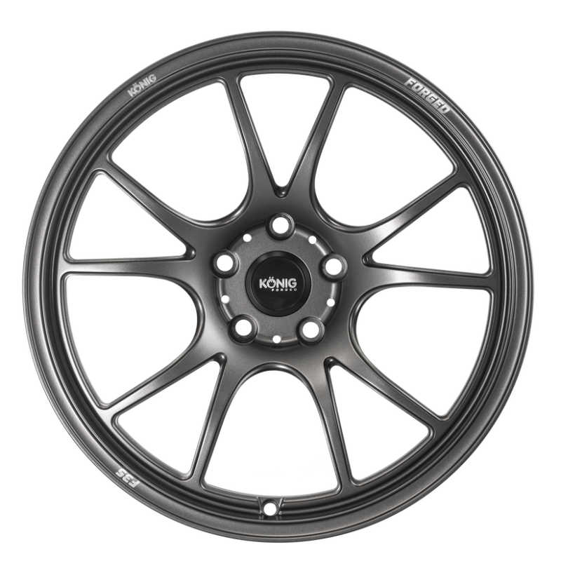 (set of 4) Konig F3S Satin Charcoal | 17x8" +35mm | 5x114.3mm Wheel