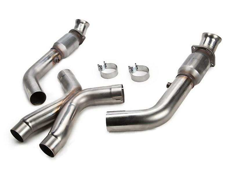 Kooks 99-04 Ford Mustang GT / Cobra 2 1/2in In x 2 1/2in OEM Out Cat SS X Pipe Kooks HDR Req