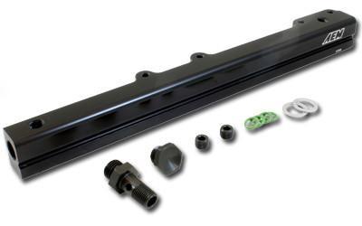 AEM 96-00 Civic CX/DX/LX/EX & 96-97 Del Sol S/Si Black Fuel Rail