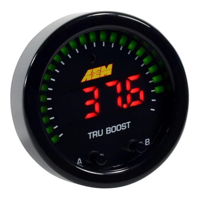 AEM X-Series Tru-Boost Controller Gauge w/ Boost Control Solenoid 80PSIg Internal MAP Sensor