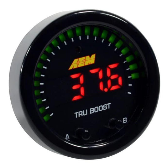 AEM X-Series Tru-Boost Controller Gauge w/ Boost Control Solenoid 80PSIg Internal MAP Sensor