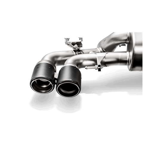 Akrapovic 18+ BMW M5 (F90) Evolution Tail Pipe Set (Carbon) w/ Red/White Akrapovic Logo