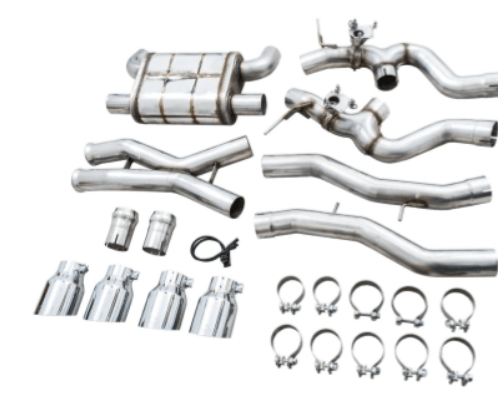 AWE SwitchPath Catback Exhaust w/ Chrome Silver Tips 2021-2025 BMW M3 / M4