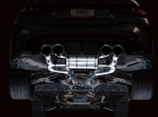 AWE SwitchPath Catback Exhaust w/ Chrome Silver Tips 2021-2025 BMW M3 / M4