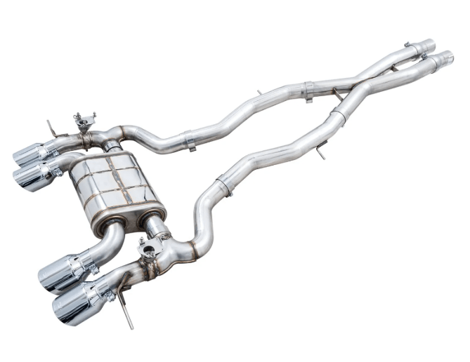 AWE SwitchPath Catback Exhaust w/ Chrome Silver Tips 2021-2025 BMW M3 / M4