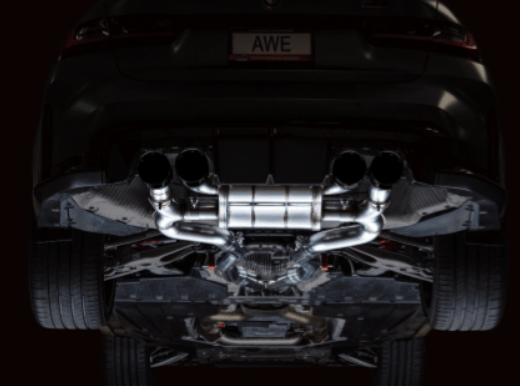 AWE SwitchPath Catback Exhaust w/ Diamond Black Tips 2021-2025 BMW M3 / M4