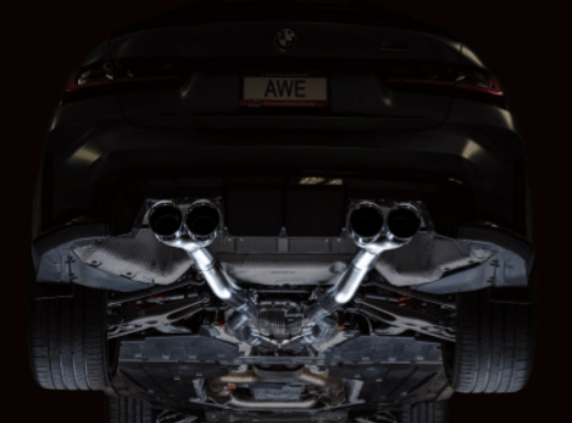 AWE Track Edition Catback Exhaust w/ Chrome Silver Tips 2021-2025 BMW M3 / M4