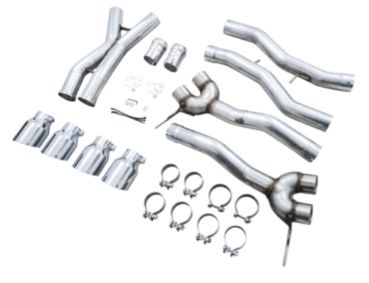 AWE Track Edition Catback Exhaust w/ Chrome Silver Tips 2021-2025 BMW M3 / M4