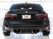 AWE Track Edition Catback Exhaust w/ Diamond Black Tips 2021-2025 BMW M3 / M4
