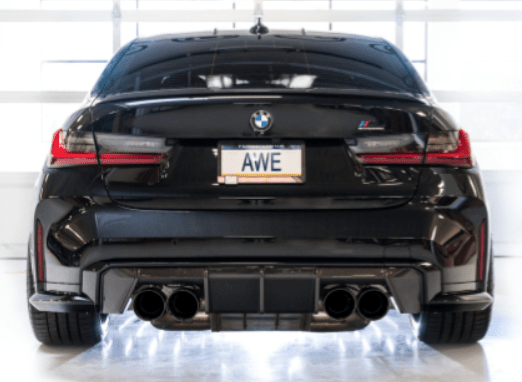 AWE Track Edition Catback Exhaust w/ Diamond Black Tips 2021-2025 BMW M3 / M4