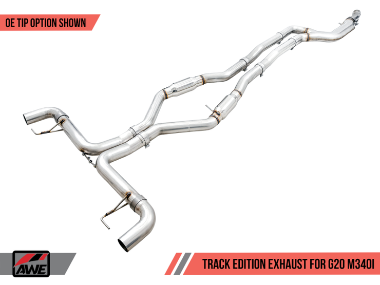 AWE Track Cat-Back Exhaust | 2019-2023 BMW M340i/440i (3020-42078)