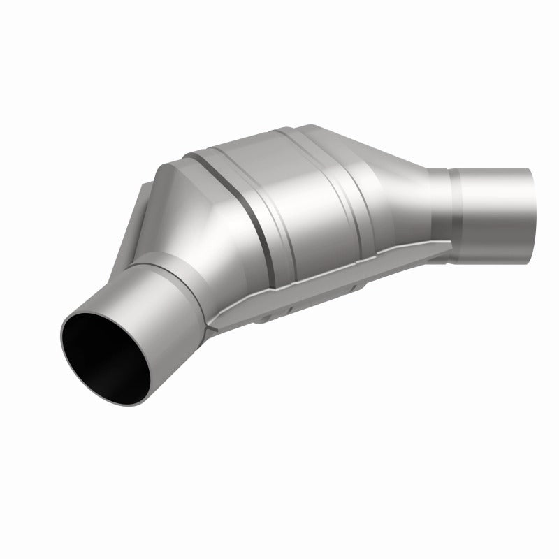 MagnaFlow Universal Catalytic Converter 2.25 inch Angled O/O PC2 Front