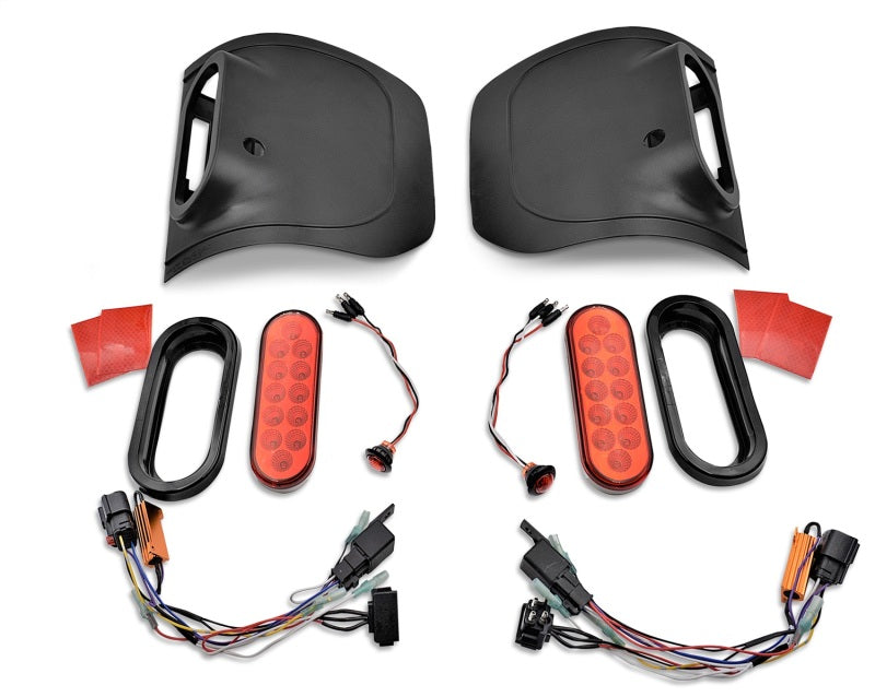 Rugged Ridge 11652.02 Flush Mount Tail Light (Pair) Blk For 19-26 Jeep Gladiator