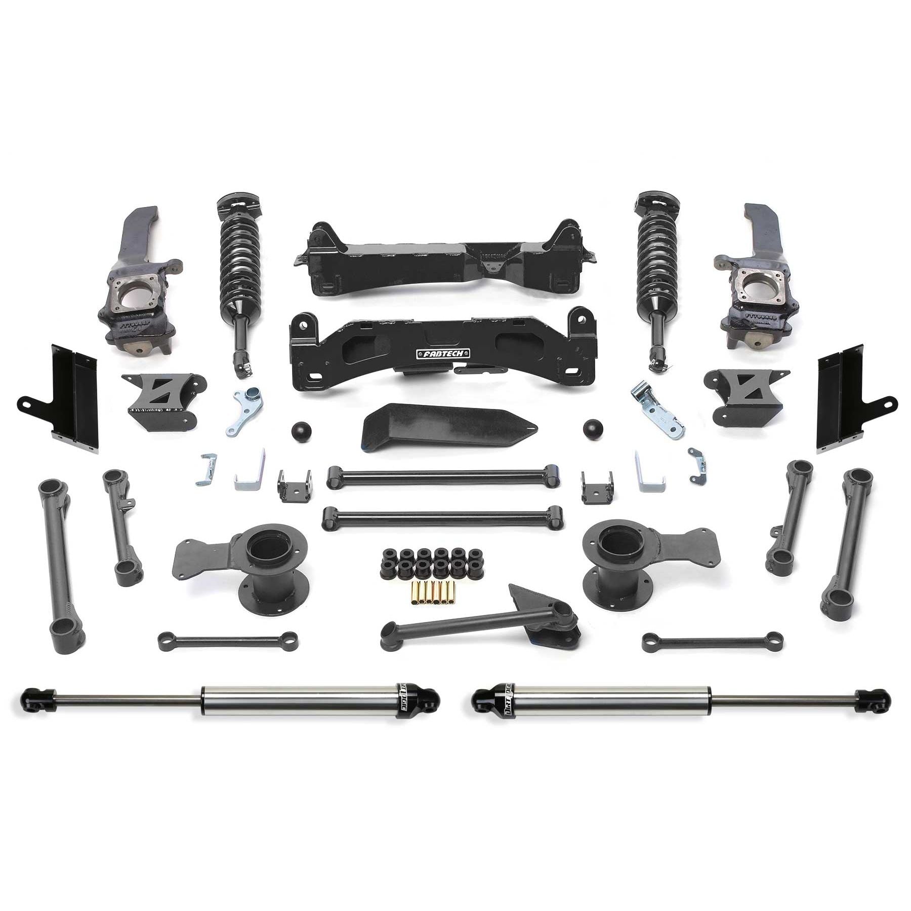 Fabtech 2015-21 Toyota 4Runner 4WD 6in Perf Sys w/Dl 2.5C/O & 2.25
