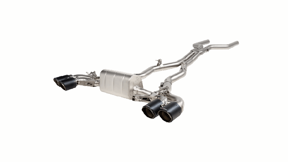 Akrapovic Evolution Line Cat Back (Titanium) w/Carbon Tips - BMW / F91 / F92 / M8 / M8 Competition