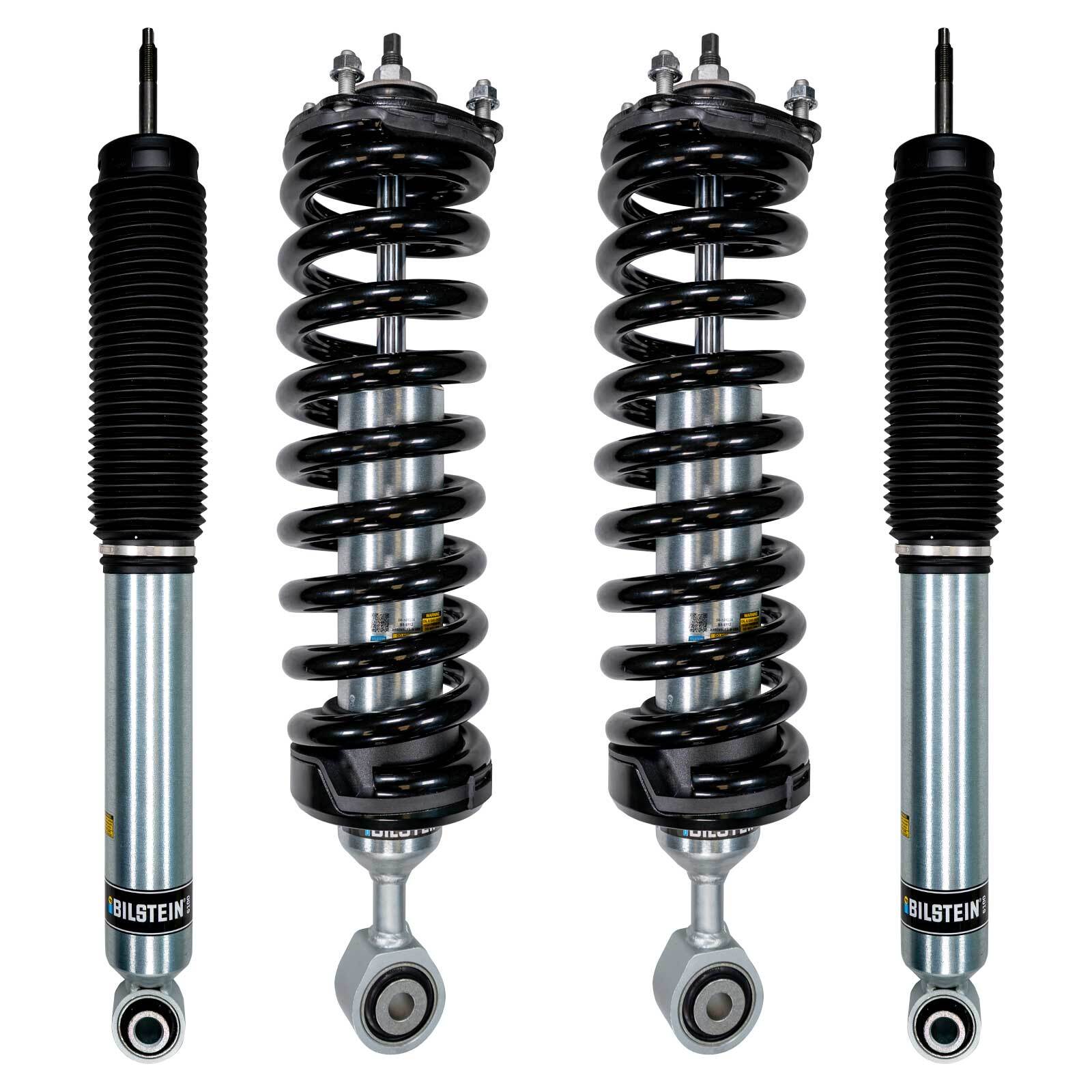 Bilstein 6112 Strut & Spring + Rear B8 6100 Shocks Set w/0-2.3" lift - 2022-2026 Toyota Tundra 4WD