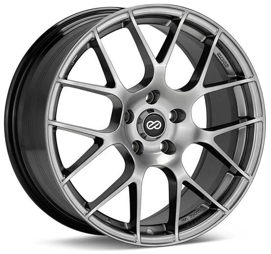 Enkei Raijin 18x8 40mm Offset 5x114.3 Bolt Pattern 72.6 Bore Dia Hyper Silver Wheel