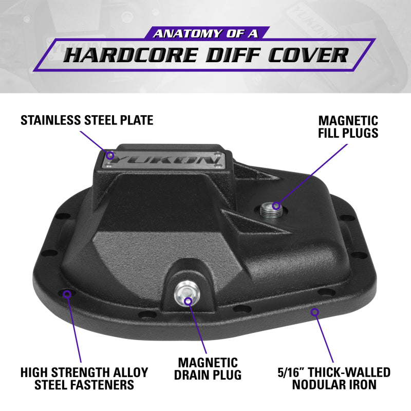 Yukon YHCC-F9.75 Hardcore Differential Cover for Ford 9.75" Rear Axle