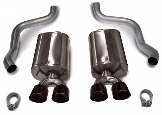 Corsa 2009-2013 Chevrolet Corvette C6 6.2L V8 Black Sport Axle-Back Exhaust