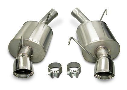 Corsa 2005-2010 Ford Mustang Shelby GT500 5.4L V8 Polished Sport Axle-Back Exhaust