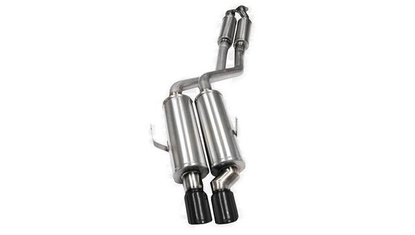 1992-1999 BMW M3 / 325i/is Sedan/Coupe 2.25" Cat-Back, Single Rear Exit with Twin 3.0" Black Pro-Series Tips by Corsa (14553BLK)