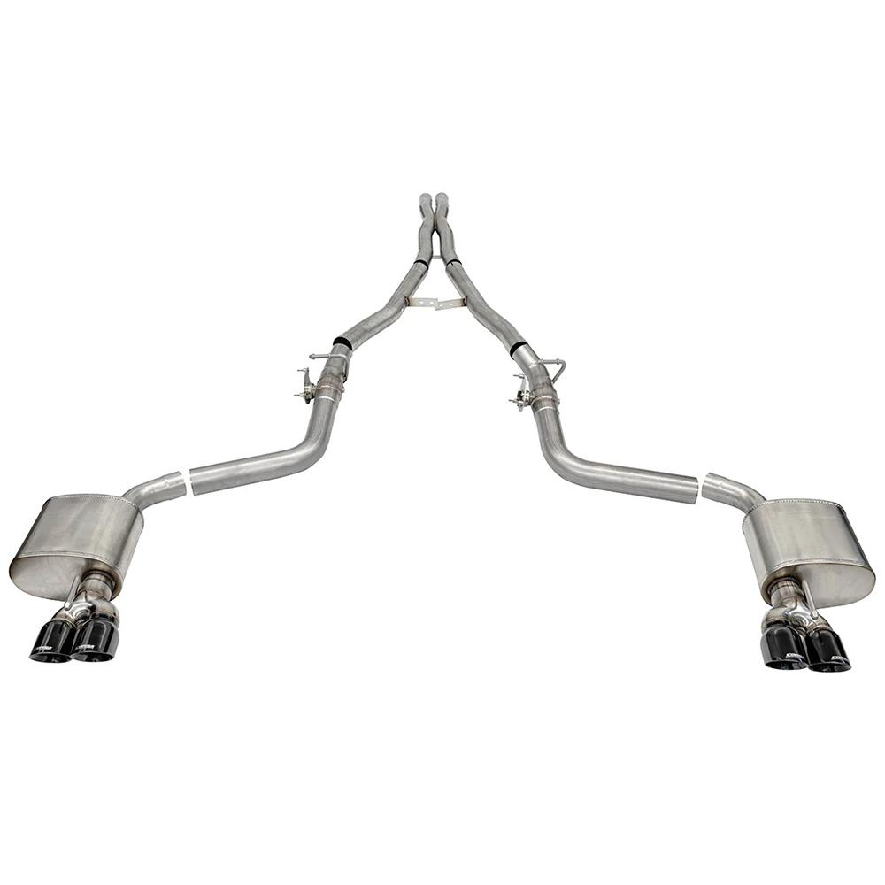 Corsa 15-23 Challenger SRT/Hellcat/Demon/Redeye 2.75in Valved CB DR Exit w/ Twin 3.5in Pol Pro Tips