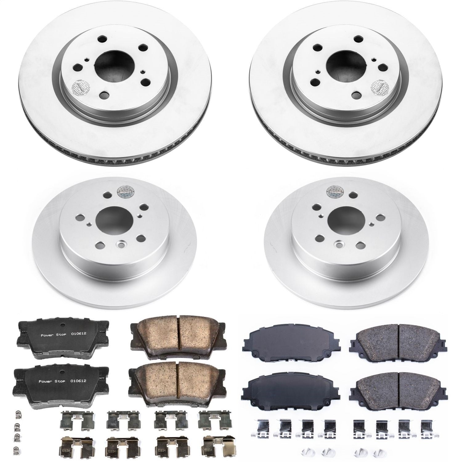 Power Stop 18-19 Toyota Camry Front & Rear Z17 Evolution Geomet Coated Brake Kit